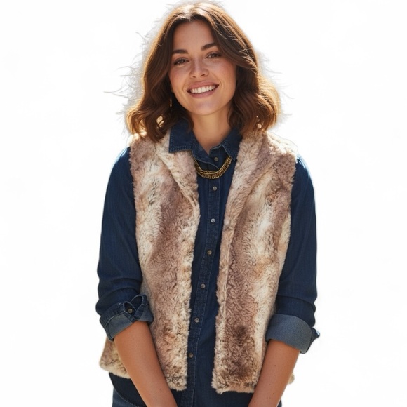 Kate Rosy Faux Fur Vest - Picture 2 of 7